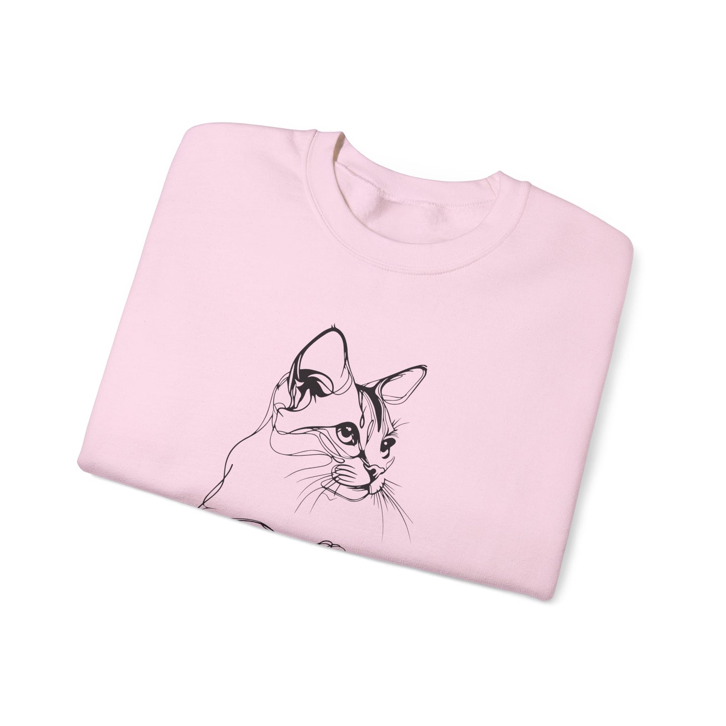 Cozy Cat Lover Sweatshirt, My Kids Have Whiskers Design, Unisex Cat Line art Crewneck, Gift for Cat Owners, Pet Lover Apparel