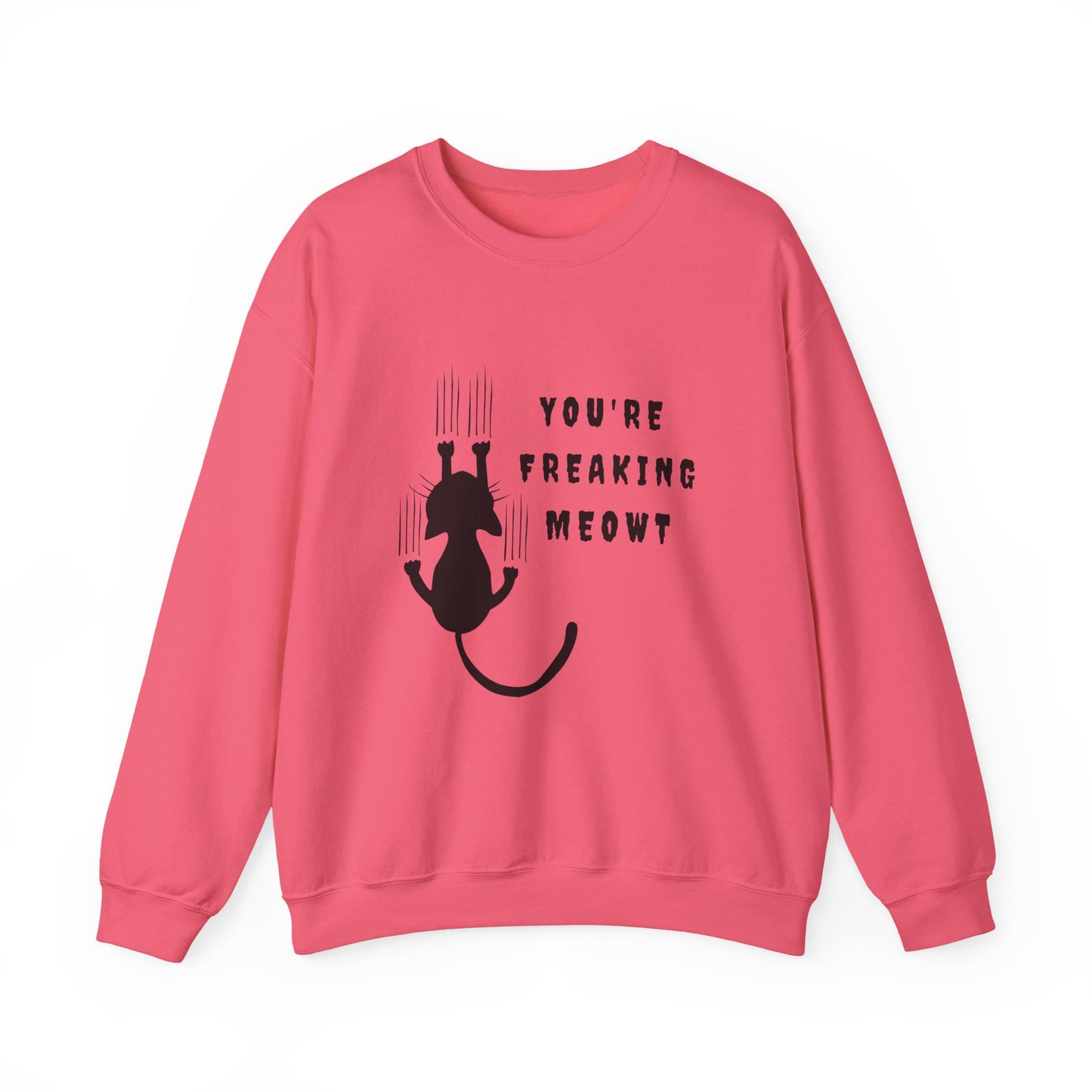 Cat Lover's Crewneck Sweatshirt, You're Freaking Meow Gift, Funny Pet Owner Apparel, Cozy Unisex Sweatshirt, Perfect for Cat Lovers, [...]