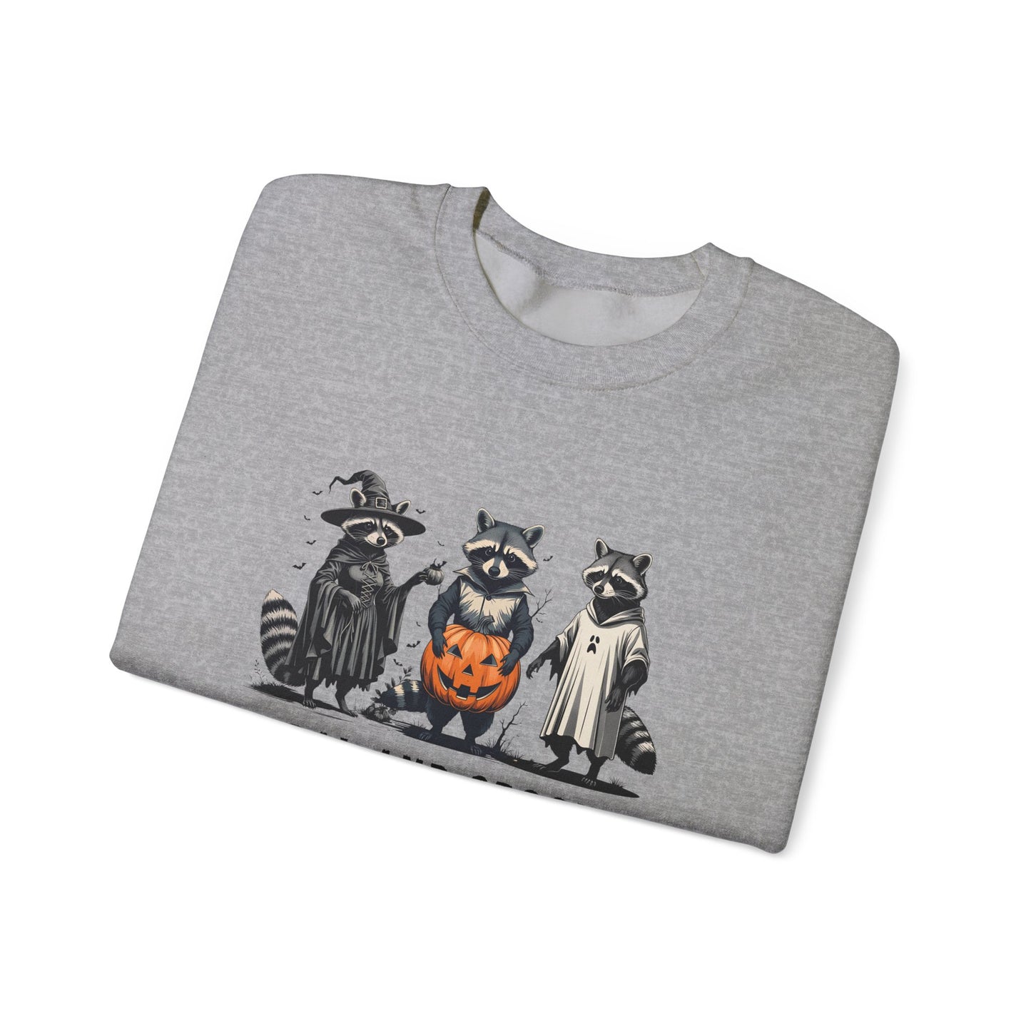 Feral and Spooky Sweatshirt | Unisex Crewneck, Halloween Raccoon Apparel, Cozy Fall Sweater, Gifts for Animal Lovers, Casual Autumn Outfit