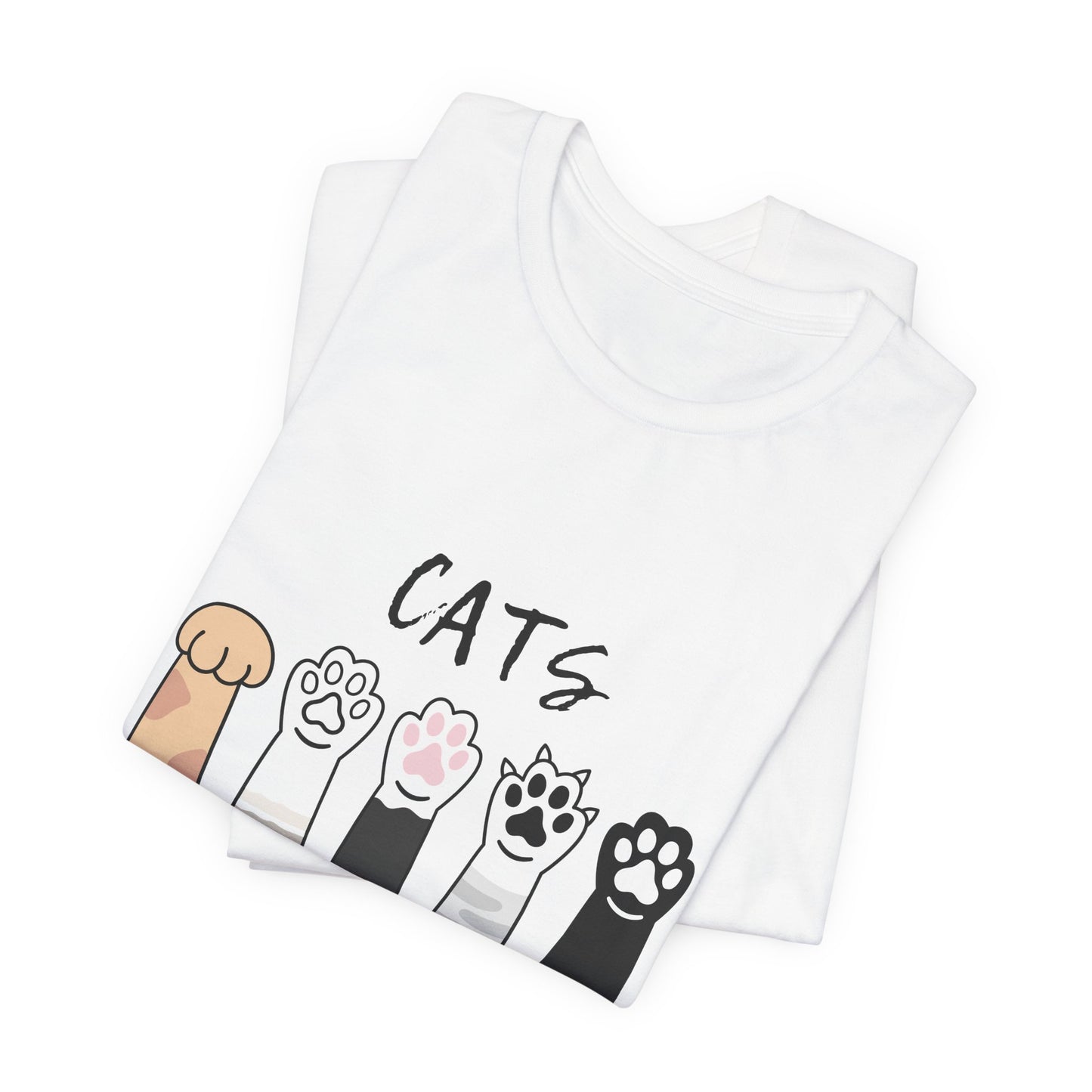 Funny Cat Lovers Tee - 'Cats Because People Suck' - Gift for Pet Owners, Cat Mom Shirt, Animal Lover Top, Humorous T-Shirt, Casual Wear