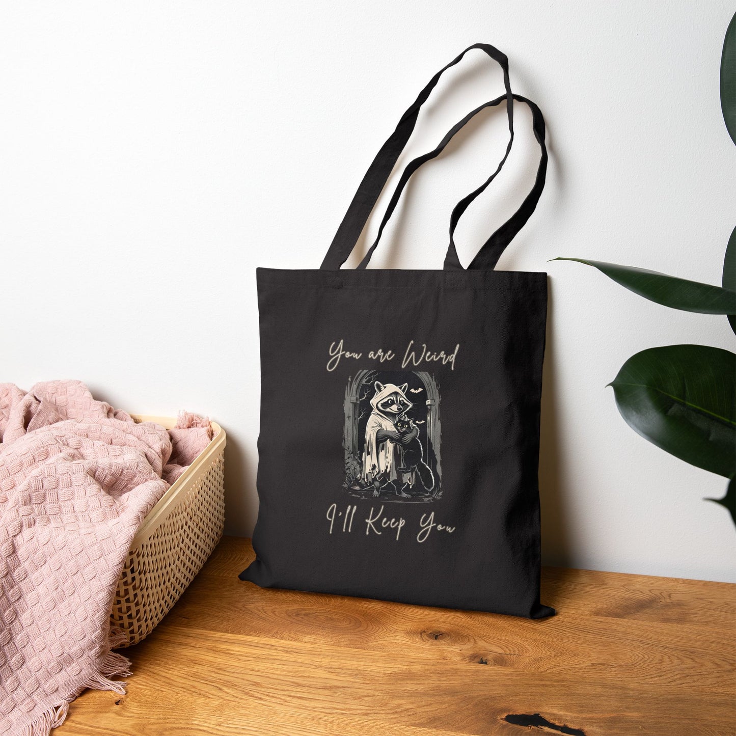Whimsical Raccoon Tote Bag - Unique Gift for Animal Lovers, Eco-Friendly Shopping Bag, Earth Day, Cute Reusable Grocery Bag, Fun Gift Idea