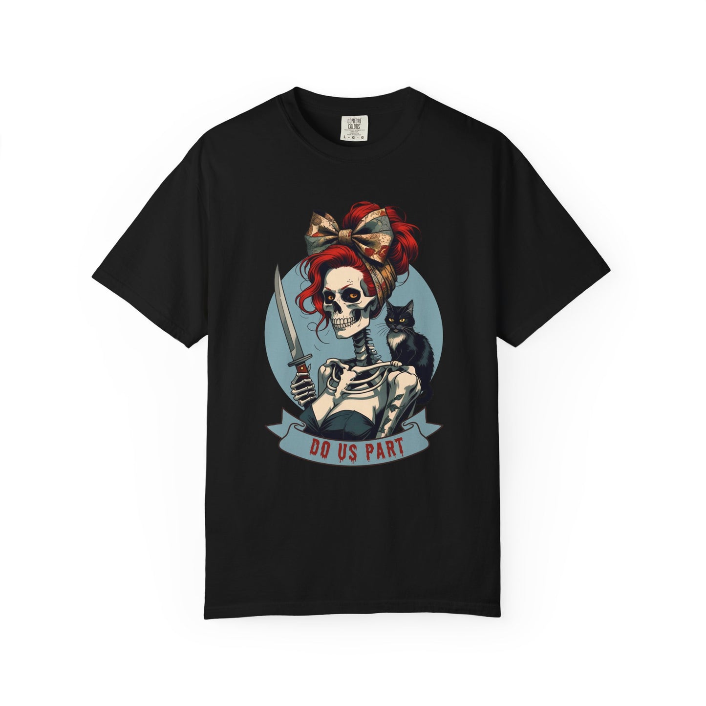 Gothic Bride T-Shirt, Unique Halloween Shirt, Do Us Part Tee, Spooky Couple Gift, Unisex Skeleton Tee