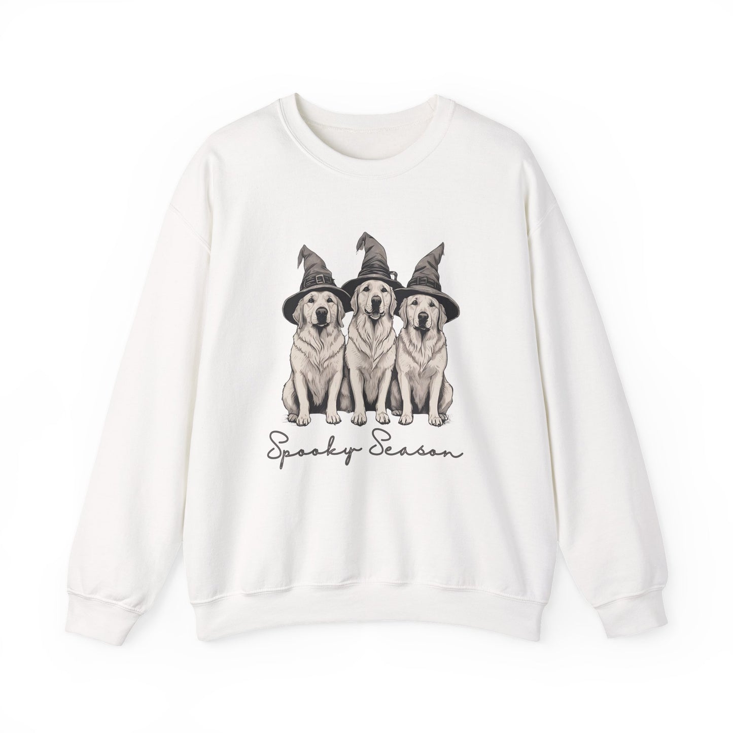 Spooky Season Sweatshirt - Halloween Unisex Crewneck, Cute Dog Sweatshirt, Fall Fashion, Perfect Gift for Dog Lovers, Cozy Golden Retriever Sweater