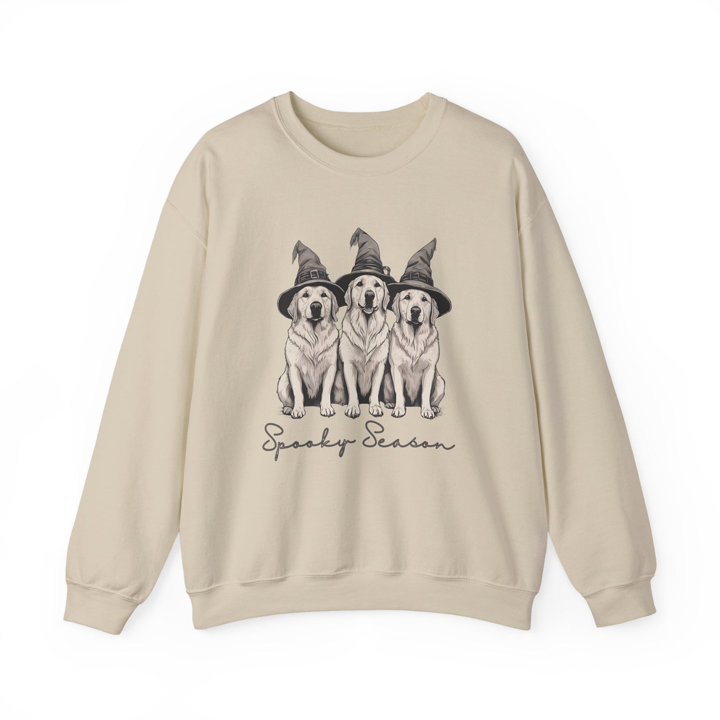 Spooky Season Sweatshirt - Halloween Unisex Crewneck, Cute Dog Sweatshirt, Fall Fashion, Perfect Gift for Dog Lovers, Cozy Golden Retriever Sweater