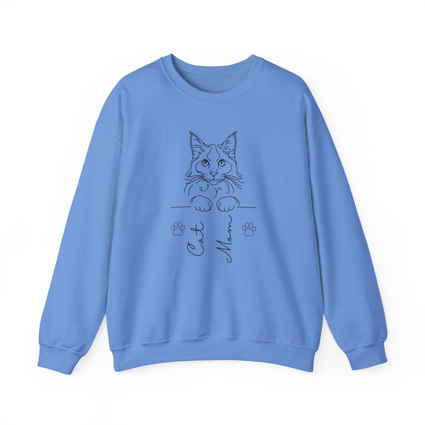 Cat Mom Unisex Sweatshirt, Cozy Gift for Cat Lovers, Cute Cat Apparel, Casual Wear, Pet Mom Gift, Cat Owner Sweatshirt