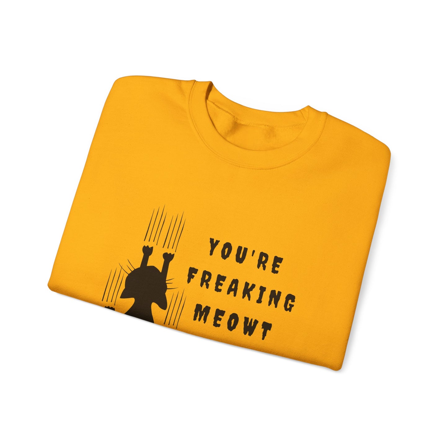Cat Lover's Crewneck Sweatshirt, You're Freaking Meow Gift, Funny Pet Owner Apparel, Cozy Unisex Sweatshirt, Perfect for Cat Lovers, [...]