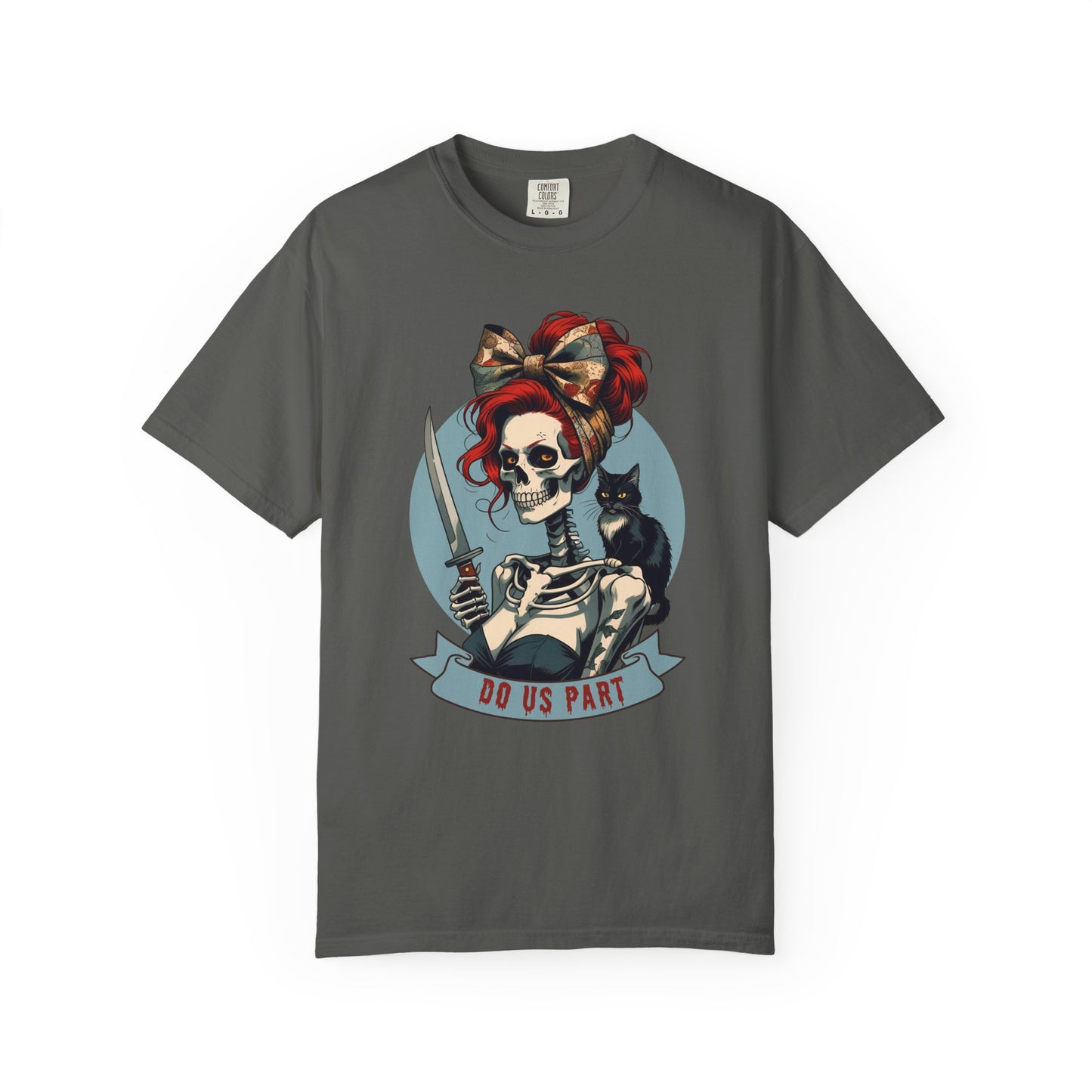 Gothic Bride T-Shirt, Unique Halloween Shirt, Do Us Part Tee, Spooky Couple Gift, Unisex Skeleton Tee