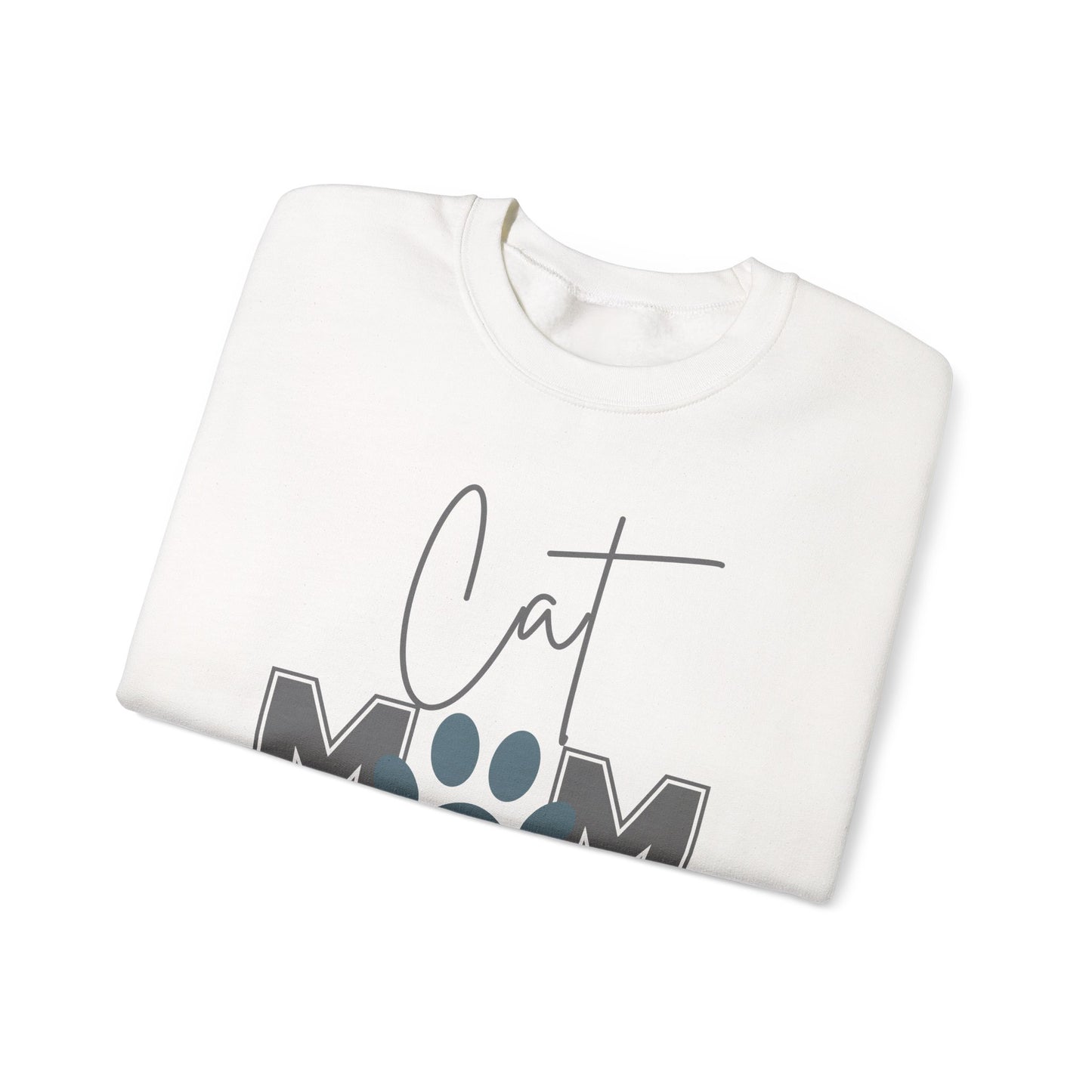 Cat Mom Pride Crewneck Sweatshirt - Cozy Gift for Cat Lovers, Pet Owners, Mother’s Day, Birthday, Everyday Comfort