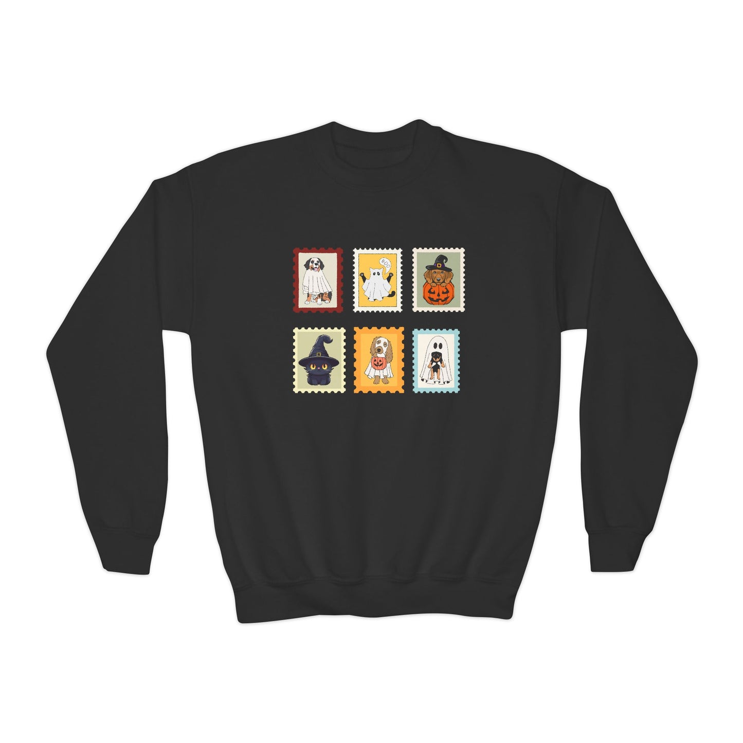 Cute Dog-Themed Youth Sweatshirt - Halloween Costume, Kids Fall Apparel, Cozy Gift, Birthday Present, Pet Lover Merchandise
