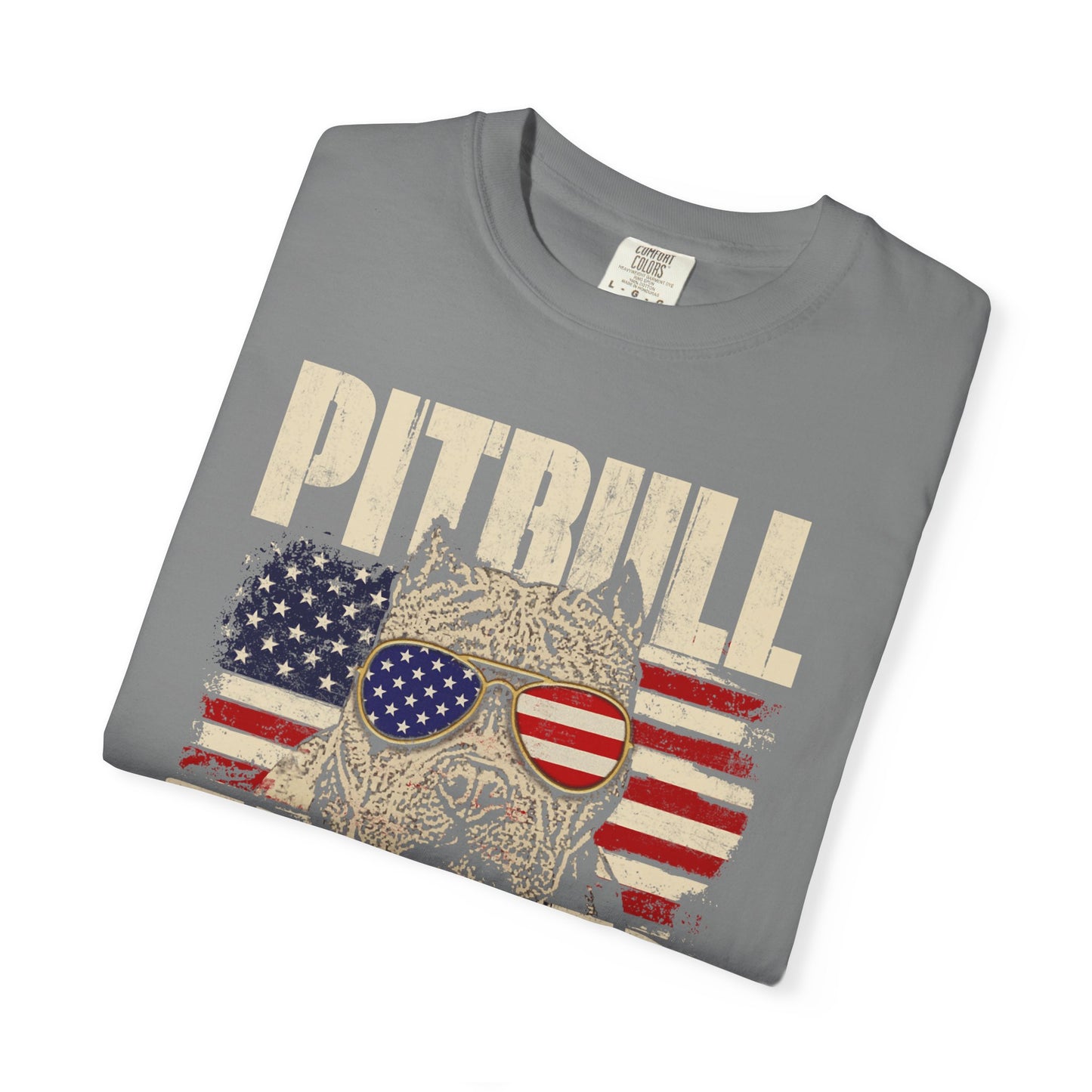 Patriotic Pitbull Dad T-Shirt - Comfortable Unisex Tee for Dog Lovers, Father's Day Gift, American Pride Apparel, Casual Wear