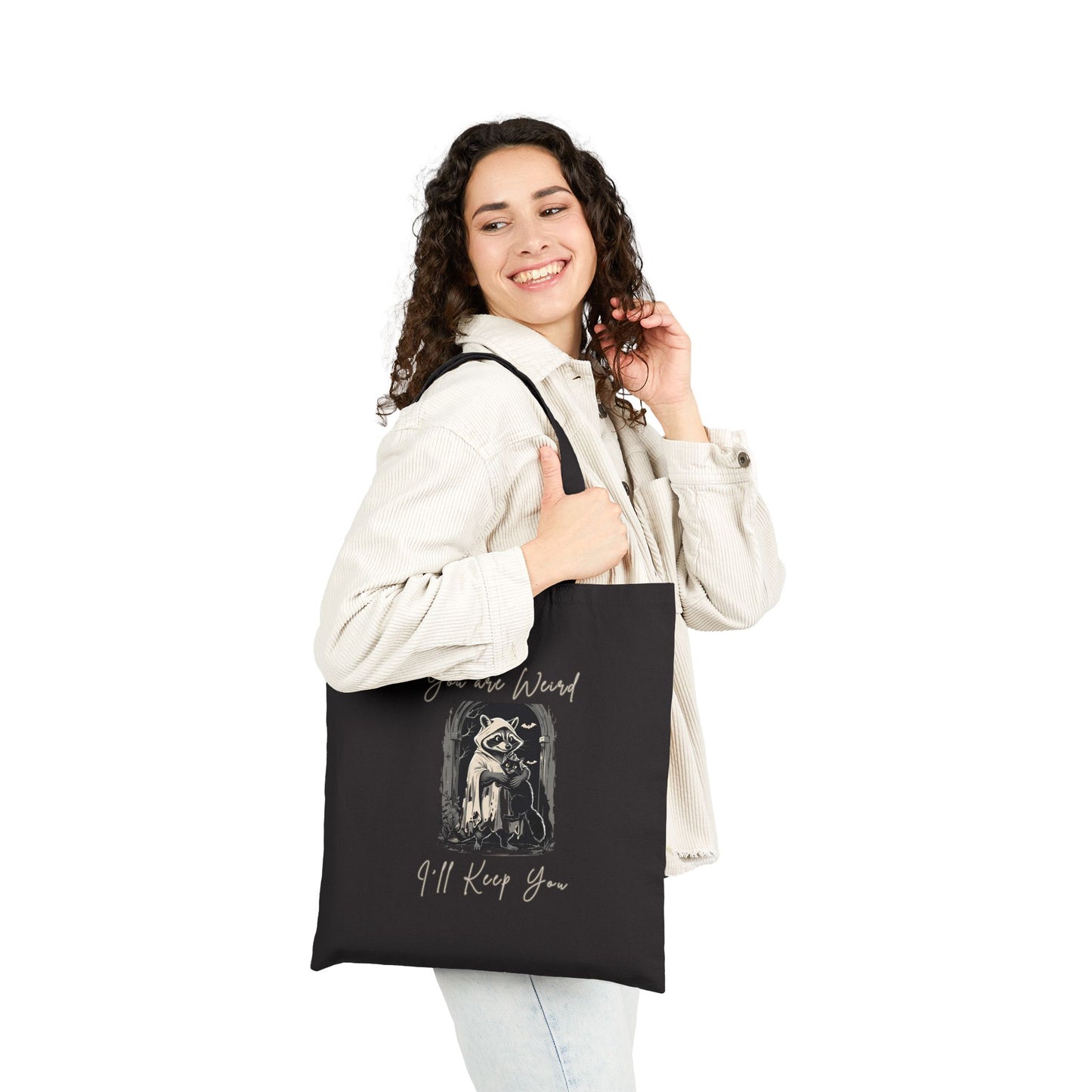 Whimsical Raccoon Tote Bag - Unique Gift for Animal Lovers, Eco-Friendly Shopping Bag, Earth Day, Cute Reusable Grocery Bag, Fun Gift Idea