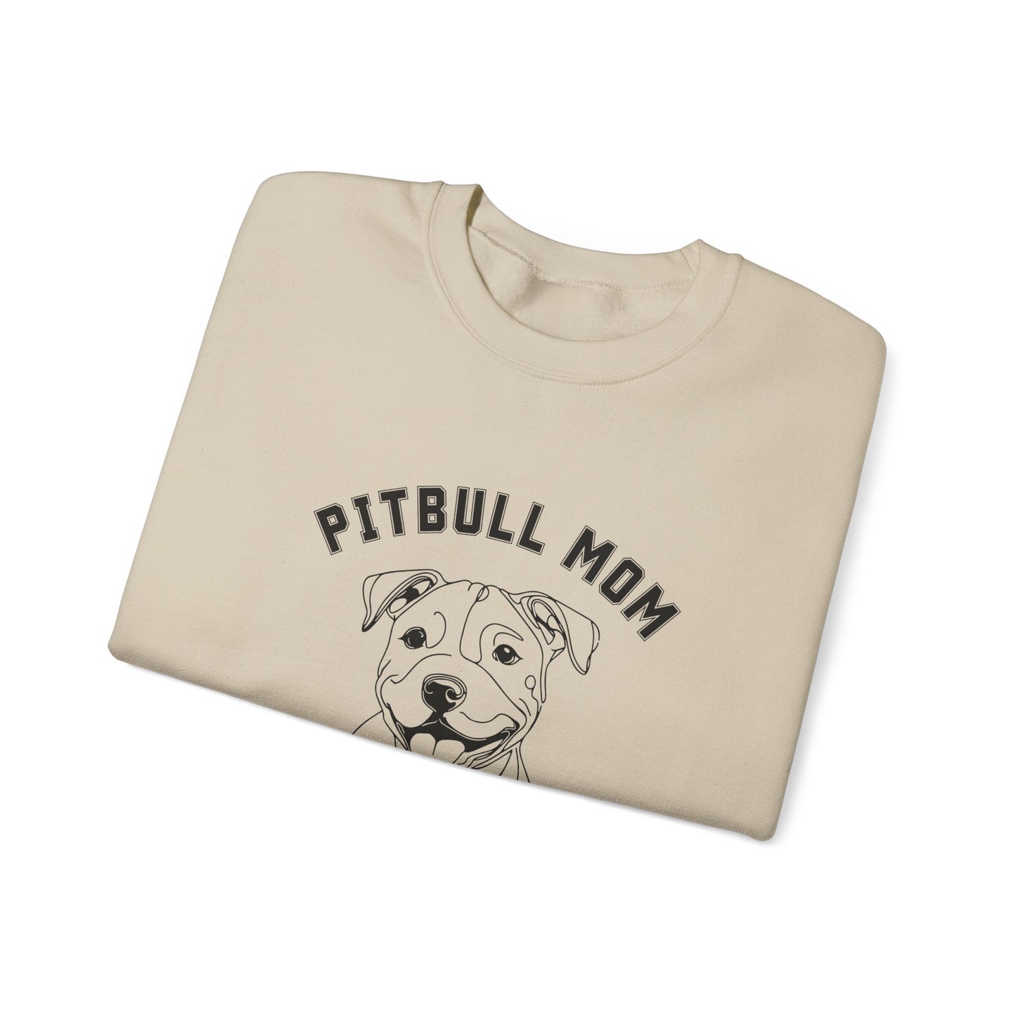 Proud Pitbull Mama Sweatshirt, Dog Lover Gift, Cozy Crewneck, Pet Parent Style, Animal Rescue Support, Perfect for Dog Moms