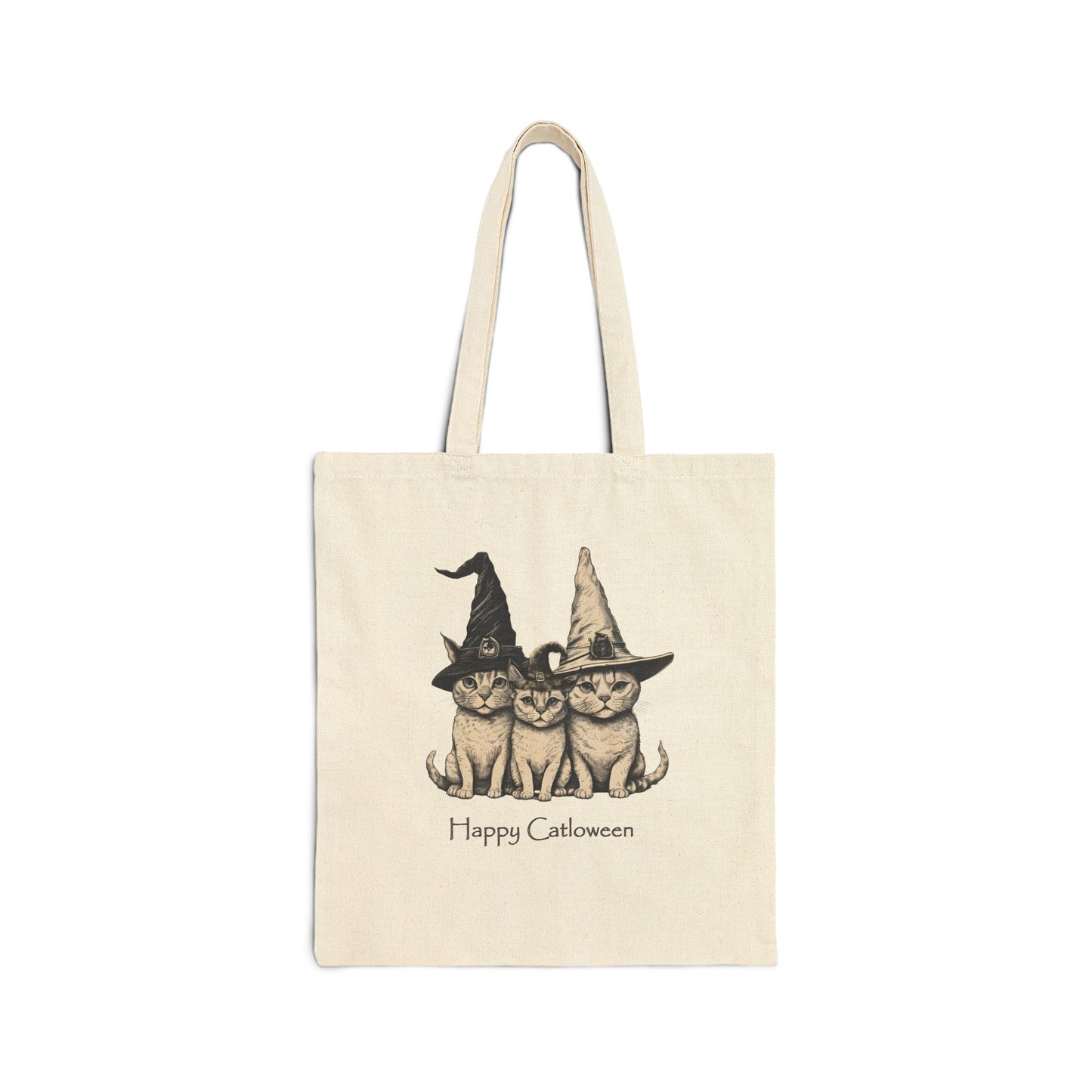 Halloween Cat Tote Bag, Fun Trick-or-Treat Bag, Spooky Gift, Eco-Friendly Shopping, Fall Festival Accessory