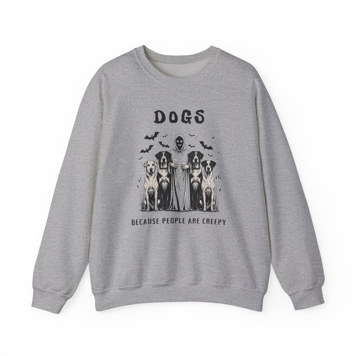 Halloween Dog Lover Crewneck Sweatshirt, Cozy Pet Lover Gift, Unisex Vintage Sweatshirt, Spooky Halloween Apparel, Funny Dog Sweatshirt