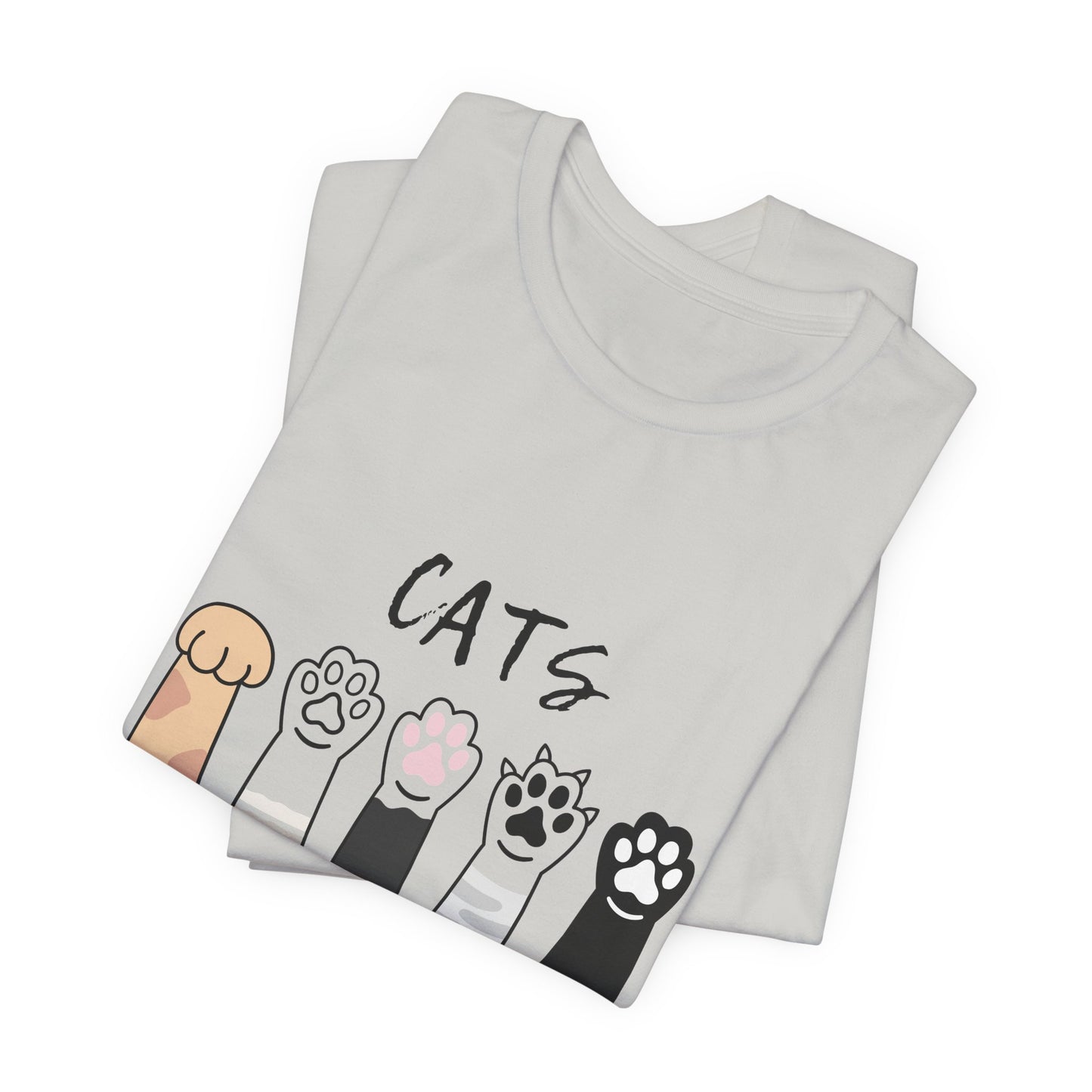 Funny Cat Lovers Tee - 'Cats Because People Suck' - Gift for Pet Owners, Cat Mom Shirt, Animal Lover Top, Humorous T-Shirt, Casual Wear