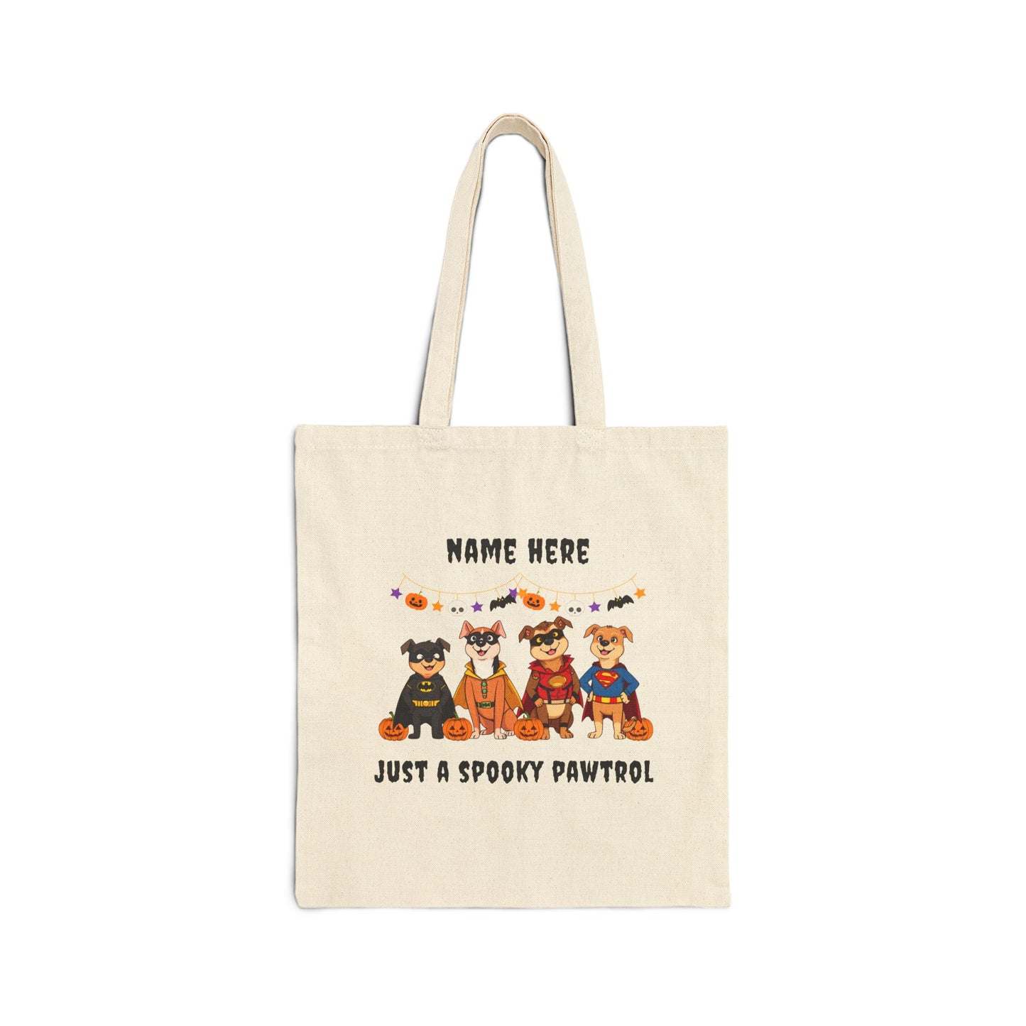 Spooky Patrol Tote Bag - Dog Lovers Gift, Halloween Shopping Bag, Eco-Friendly Reusable Bag, Cute Canvas Carrier, Pet Lover Accessory