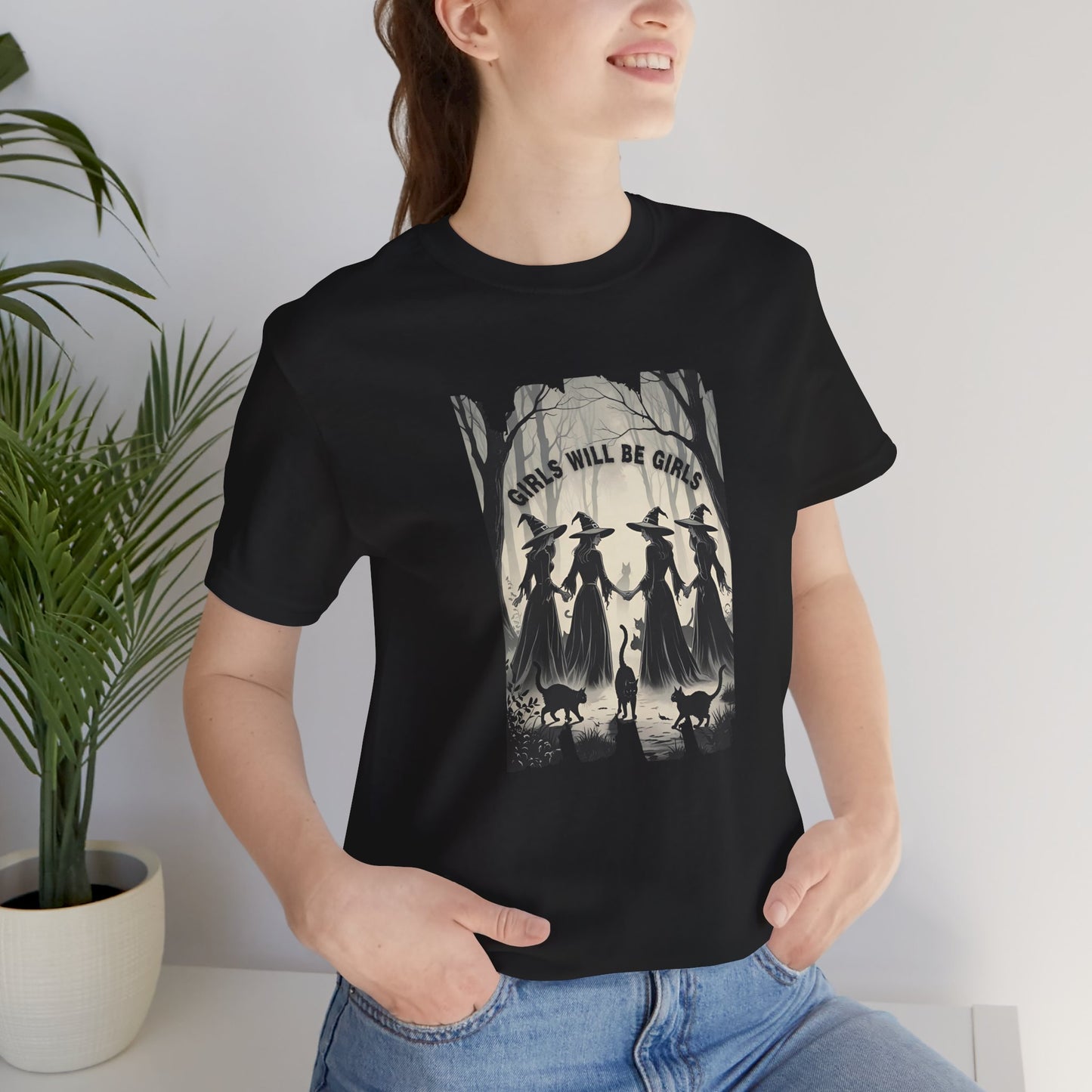 Spooky Witchy Hour Tee, Halloween Shirt, Witchy Apparel, Girls will be Girls Graphic Tee, Casual Wear, Halloween Gift