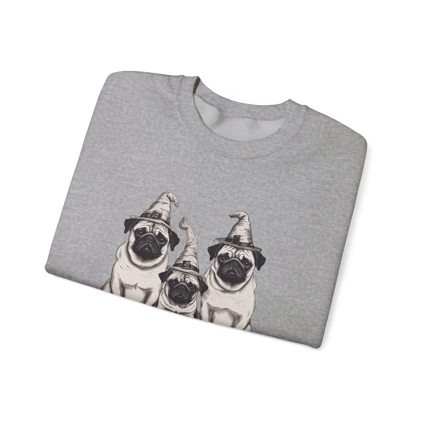 Spooky Pug Sweatshirt, Cozy Fall Apparel, Halloween Gift, Unisex Crewneck, Pet Lover Sweater, Pumpkin Spice Vibes