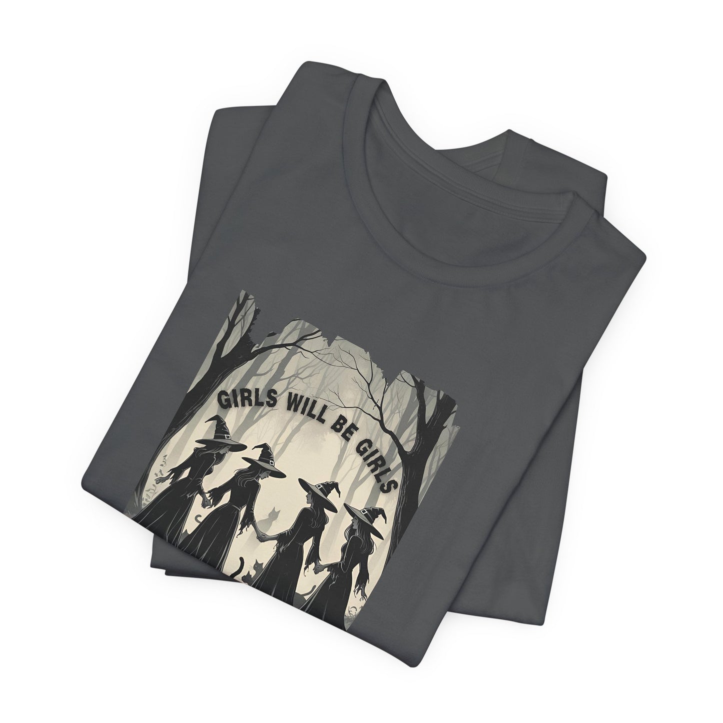 Spooky Witchy Hour Tee, Halloween Shirt, Witchy Apparel, Girls will be Girls Graphic Tee, Casual Wear, Halloween Gift